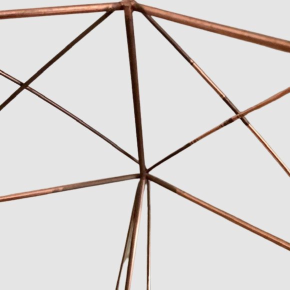 Rustic Rose Gold Geometric Shape Table Top Light - Picture 6 of 8